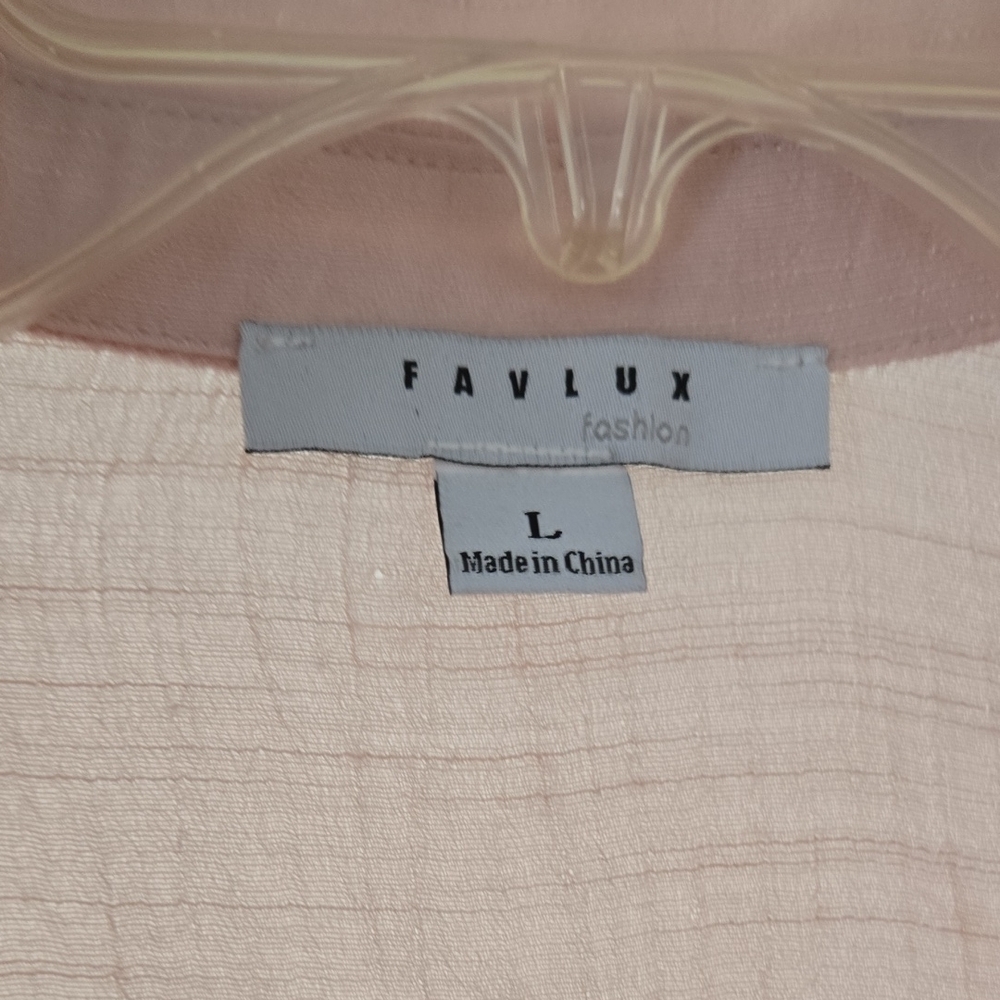 FAVLUX Pink Button Down Shirt Lightweight Classic SKU24 - Picture 2 of 6
